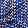 Coated  Cotton MOJACA Cobalt / Orange